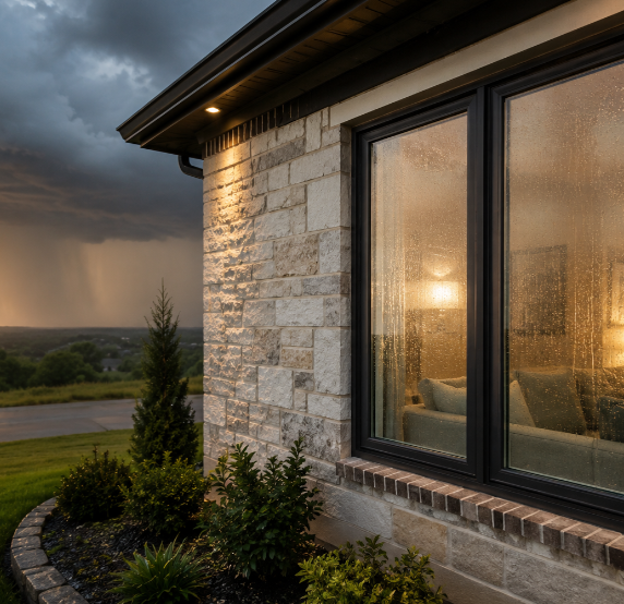 Premium Texas home with white-frame windows
